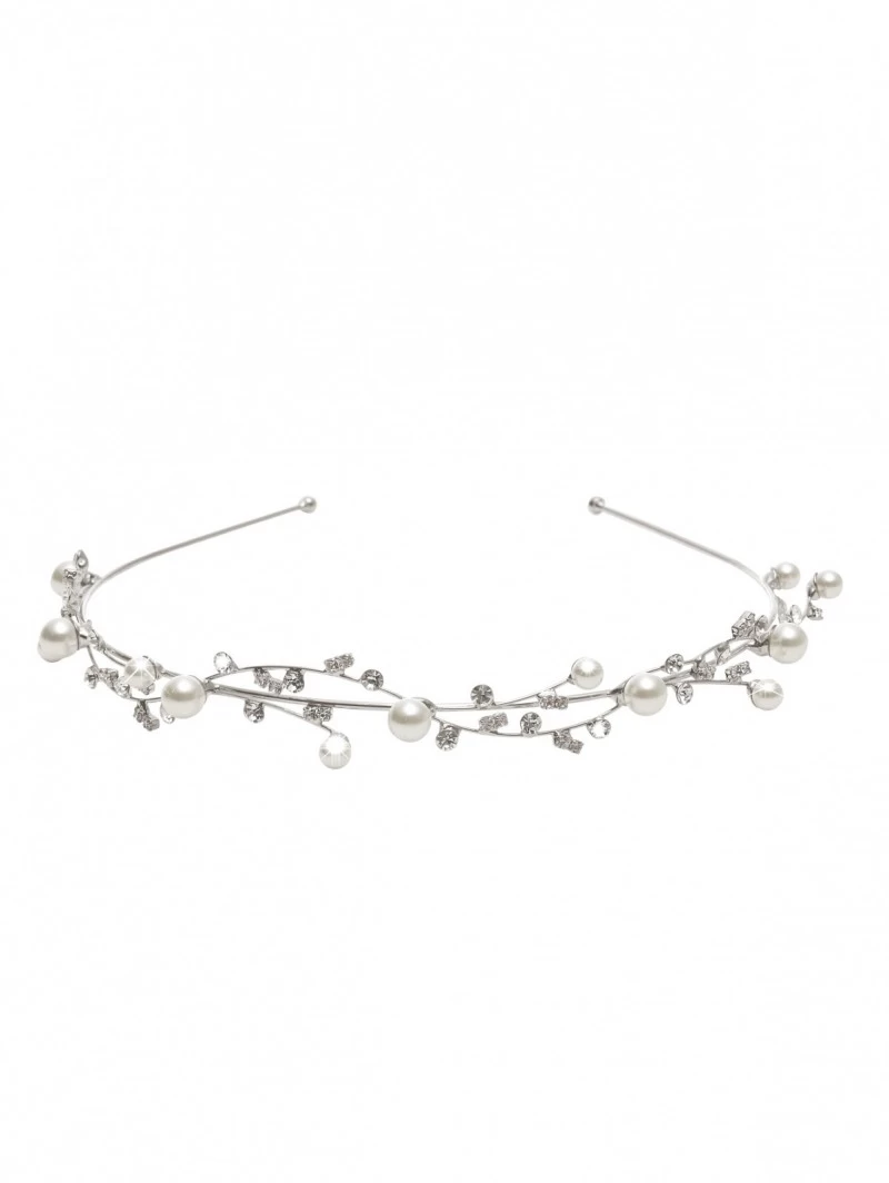 Isabelle | Luxe Tiara Met Parels - Poirier BB-720 4 Isabelle | Luxe Tiara Met Parels - Poirier BB-720 - Afbeelding 2