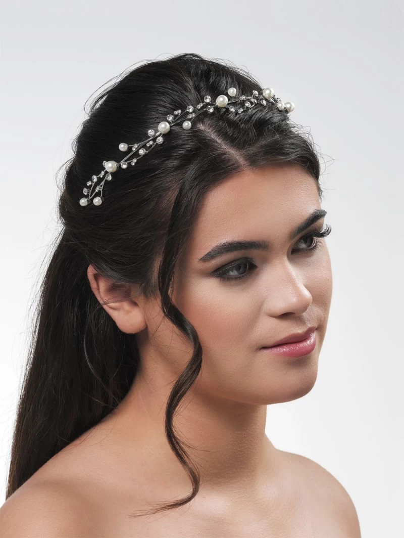 Isabelle | Luxe Tiara Met Parels - Poirier BB-720 3 Isabelle | Luxe Tiara Met Parels - Poirier BB-720