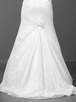 Poirier BB-910 Sleepspeld Zilver -Poirier Trouwjurk bb 910 nvt 04