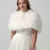 Poirier BOL-14 Marabou Cape -Poirier Trouwjurk bol 14 002 bol 014 01x