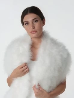 Stola Van Marabouveren BOL-05, Poirier (ook In Ivoor)