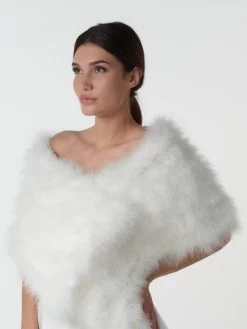 Stola Van Marabouveren BOL-05, Poirier (ook In Ivoor) -Poirier Trouwjurk bol 05 002 bol 05 002 03 1