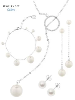 Poirier JS-005 Bruidssieraden Set Céline Zilver