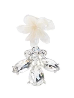 Poirier NC-1345 Oorbellen Ivoor/Zilver -Poirier Trouwjurk nc 1345 224 nc 1345 224 03