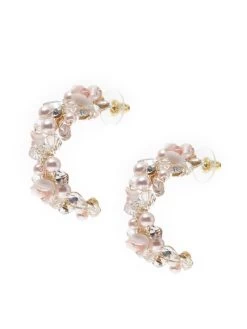 Poirier NC-1350 Oorbellen Roze/Goud -Poirier Trouwjurk nc 1350 600 nc 1350 600 03