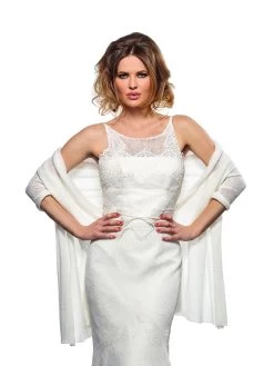 Poirier S167 Gebreide Stola -Poirier Trouwjurk poirier s167 1