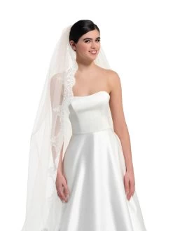 Sluier Met Kant S360-350/1/MED | Poirier