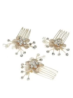 Poirier BB-420 Haarkammen Goud -Poirier Trouwjurk poirier bb 420 gold 3