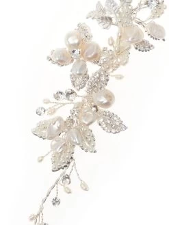 Poirier BB-8580 Haarstreng Zilver -Poirier Trouwjurk poirier bb 8580 silver 3