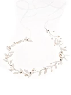 Poirier BB-8610 Haarband Zilver -Poirier Trouwjurk poirier bb 8610 silver hairband 4