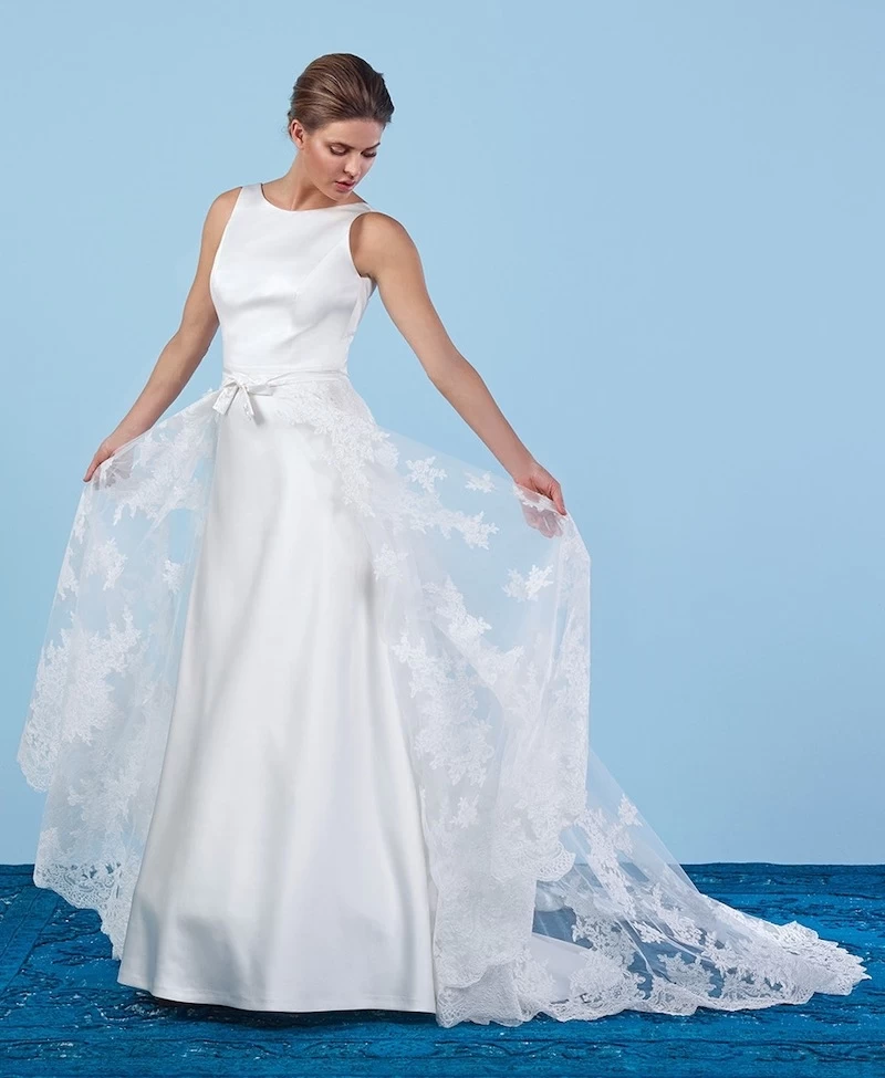 Poirier Bruidsoverrok Met Kant S301-200 4 Poirier Bruidsoverrok Met Kant S301-200 - Afbeelding 2