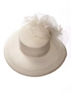 Poirier HT-102 Polkadot Hoed Ivoor -Poirier Trouwjurk poirier ht 102 hat 4