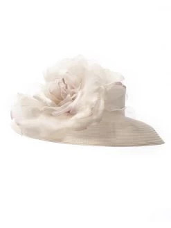 Poirier HT-102 Polkadot Hoed Ivoor -Poirier Trouwjurk poirier ht 102 hat 5