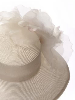 Poirier HT-102 Polkadot Hoed Ivoor -Poirier Trouwjurk poirier ht 102 hat 6