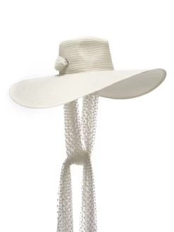 Poirier HT-103-Ivory Hoed -Poirier Trouwjurk poirier ht 103 ivory hat 6 1