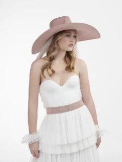 Poirier HT-103-Pink Hoed 15 Poirier HT-103-Pink Hoed -Poirier Trouwjurk poirier ht 103 pink hat 4
