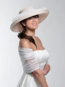 Poirier HT-104-Blush Hoed -Poirier Trouwjurk poirier ht 104 blush hat 3 1