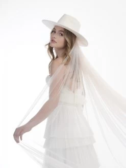 Poirier HT-301-Off White Hoed 10 Poirier HT-301-Off White Hoed -Poirier Trouwjurk poirier ht 301 off white hat 3