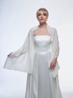 Poirier S178 Kasjmier Stola -Poirier Trouwjurk poirier s178 stola ivory 3