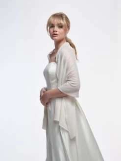 Poirier S178 Kasjmier Stola -Poirier Trouwjurk poirier s178 stola ivory 4