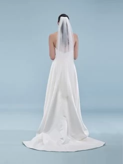 Poirier S46-120-1-Ivoor Sluier -Poirier Trouwjurk poirier s46 120 1 ivory 3