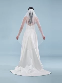 Poirier S46-120-1-Ivoor Sluier -Poirier Trouwjurk poirier s46 120 1 ivory 4