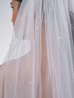 Poirier S46-300-1-Ivoor Sluier -Poirier Trouwjurk poirier s46 300 1 ivory 4 1