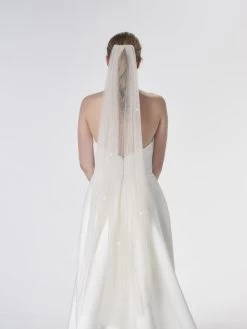 Poirier S47-120-1-Blush Sluier -Poirier Trouwjurk poirier s47 120 1 blush 2