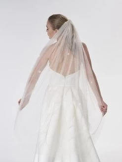 Poirier S47-120-1-Blush Sluier -Poirier Trouwjurk poirier s47 120 1 blush 4