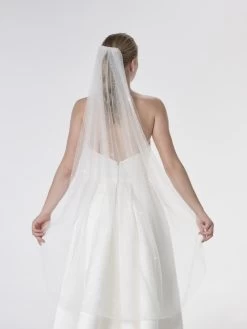 Poirier S47-120-1-Ivoor Sluier -Poirier Trouwjurk poirier s47 120 1 ivory 5