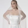 Poirier S47-300-1-Blush Sluier -Poirier Trouwjurk poirier s47 300 1 blush veil 1