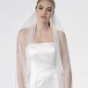 Poirier S47-300-1-Ivoor Sluier -Poirier Trouwjurk poirier s47 300 1 ivory veil 1