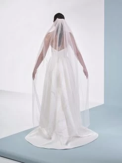 Poirier S48-210-1-Blush Sluier -Poirier Trouwjurk poirier s48 210 1 blush veil 3