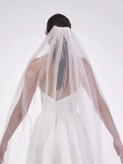 Poirier S48-210-1-Blush Sluier -Poirier Trouwjurk poirier s48 210 1 blush veil 4