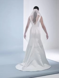 Poirier S49-120-1-Blush Sluier -Poirier Trouwjurk poirier s49 120 1 blush veil 4