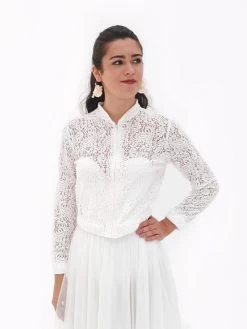 Poirier T-132 Jasje Lace -Poirier Trouwjurk poirier t 132 jacket lace 3