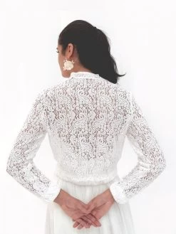 Poirier T-132 Jasje Lace -Poirier Trouwjurk poirier t 132 jacket lace 4