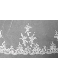 Sluier Met Italiaanse Kant S115-300/1/MED | Poirier -Poirier Trouwjurk s115 300 1 med 002 03 1
