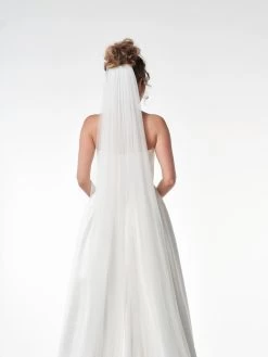 Poirier Sluier S12-300-1-SOFT-Wit -Poirier Trouwjurk s12 300 1 soft 002 02 1 2