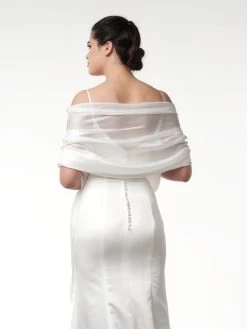 Poirier S144 Stola Ivoor -Poirier Trouwjurk s144 002 s144 009 10