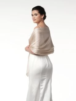 Poirier S144 Stola Champagne -Poirier Trouwjurk s144 009 s144 009 08