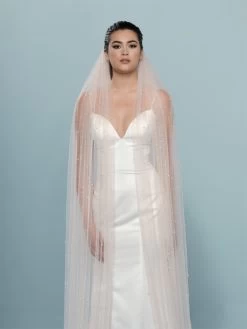 Poirier S19-300-1-Soft Sluier Blush -Poirier Trouwjurk s19 300 1 soft 049 s19 300 049 03