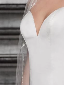 Poirier Enkellaagse Sluier S215-300/1/MED 8 Poirier Enkellaagse Sluier S215-300/1/MED -Poirier Trouwjurk s215 300 1 med 224 s215 300 002 05