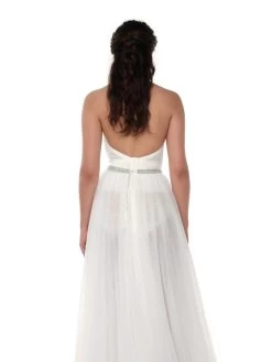 Poirier S323-250 Overrok Ivoor -Poirier Trouwjurk s323 250 002 s323 250 002 02