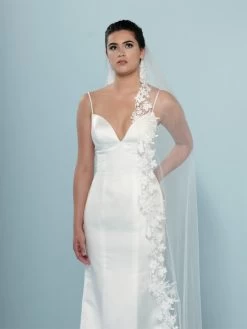 Poirier S404-280-1-Soft Sluier -Poirier Trouwjurk s404 280 1 soft 002 s404 280 002 03