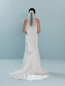 Poirier S715-120-1-Soft Schleier -Poirier Trouwjurk s715 120 1 soft 002 s715 120 002 03