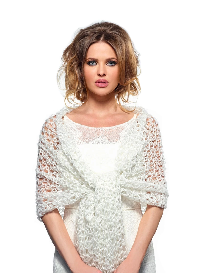 Grof Gehaakte Stola S169 Poirier 5 Grof Gehaakte Stola S169 Poirier - Afbeelding 3