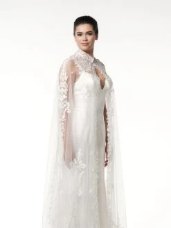 Poirier T-127 Cape -Poirier Trouwjurk t 127 002 t 127 002 06